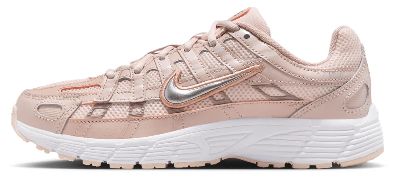 Кроссовки для мальчиков P-6000 Nike, цвет Silt Red/Metallic Silver/Light Soft Pink — фото 2