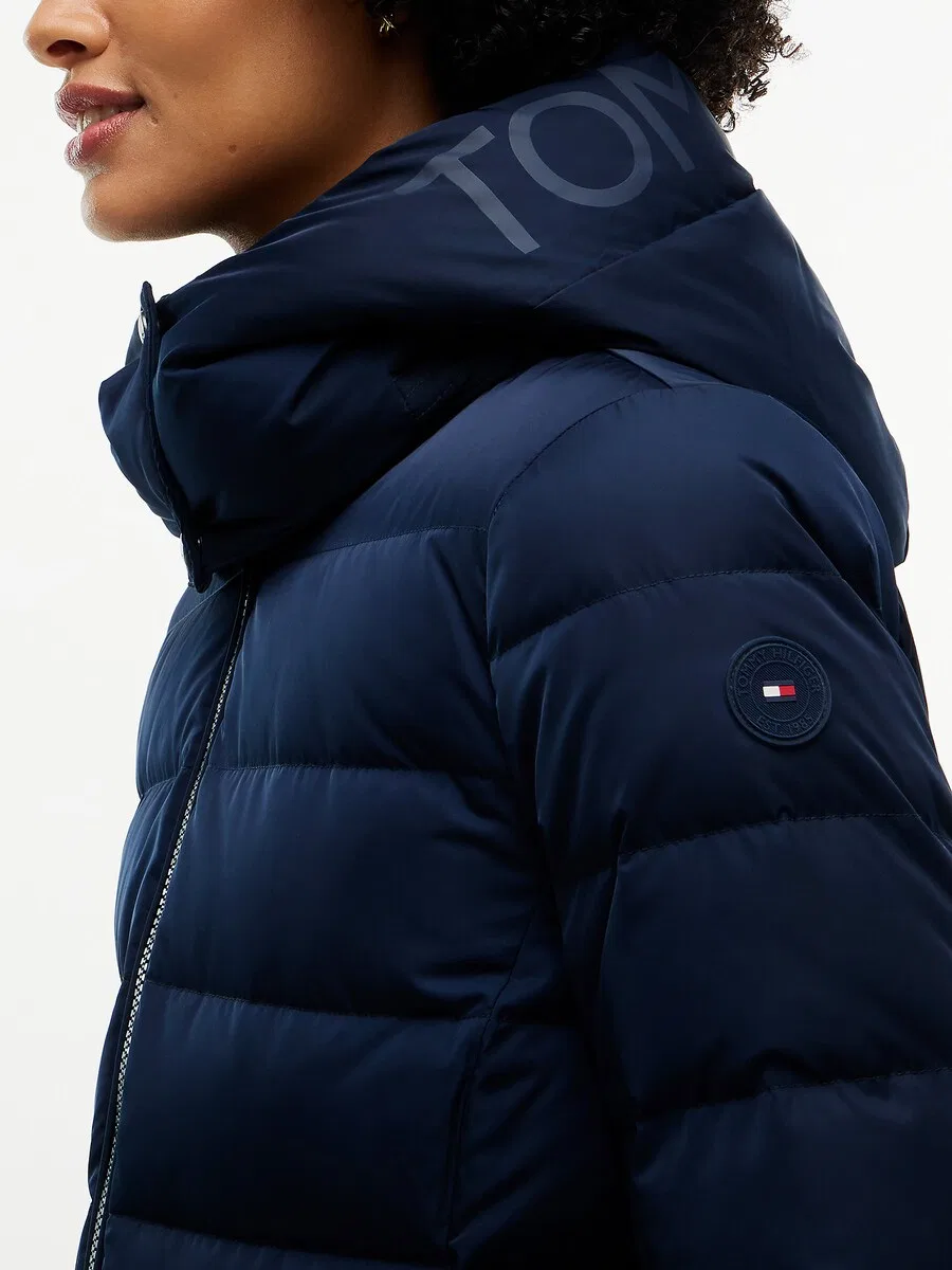 Зимнее пальто TOMMY HILFIGER темно-синего цвета — фото 3