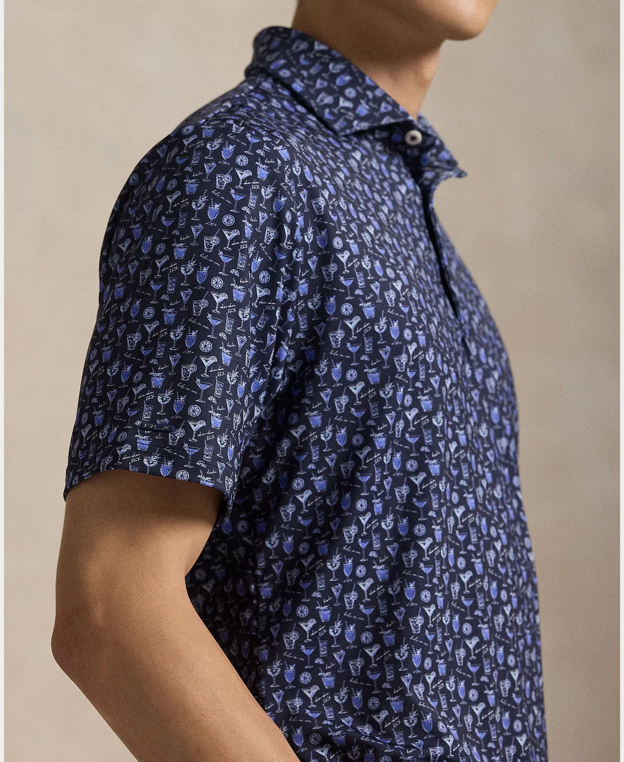 Мужская поло-рубашка Ralph Lauren Classic Fit, темно-синяя. — фото 3