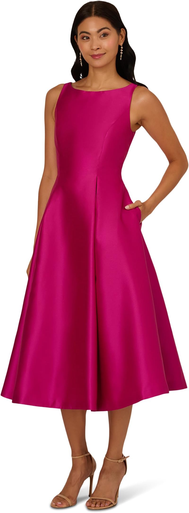 

Женское платье без рукавов длиной до колена Adrianna Papell, Hot Orchid