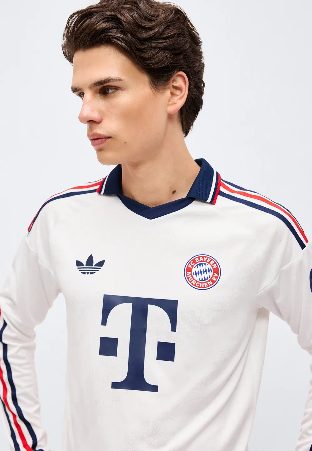Футболка с длинным рукавом "Бавария" на выездной матч 26/27 - клубная форма Adidas Originals, White — фото 4