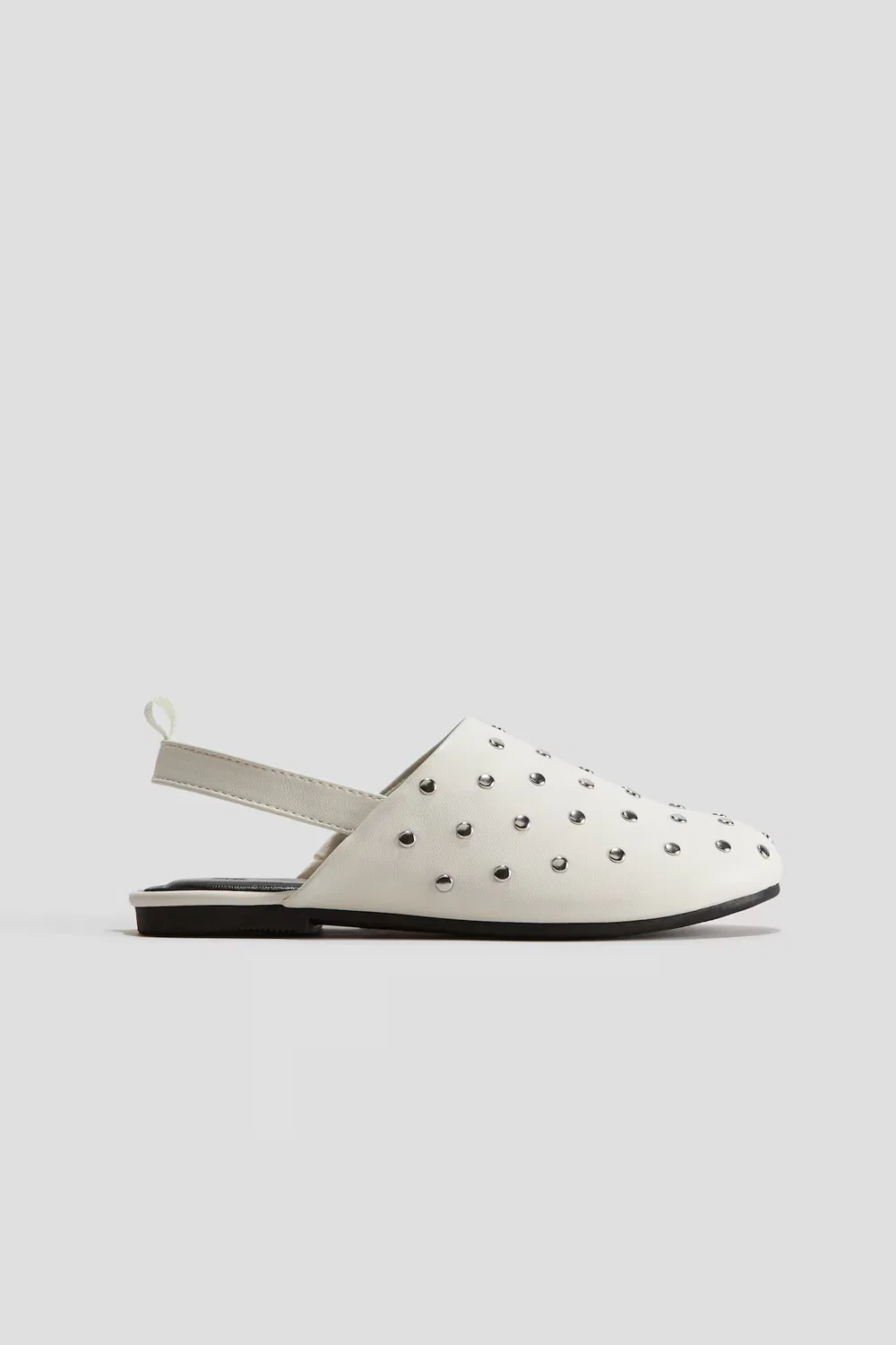 Туфли-Слингбэки с заклепками H&M, Weiß