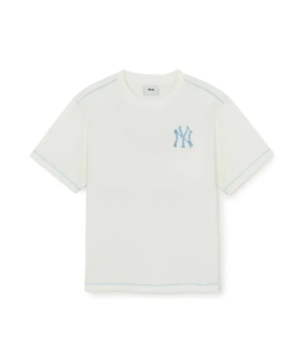 Футболка с принтом Street Monogram, Mlb Kids, айвори — фото 2