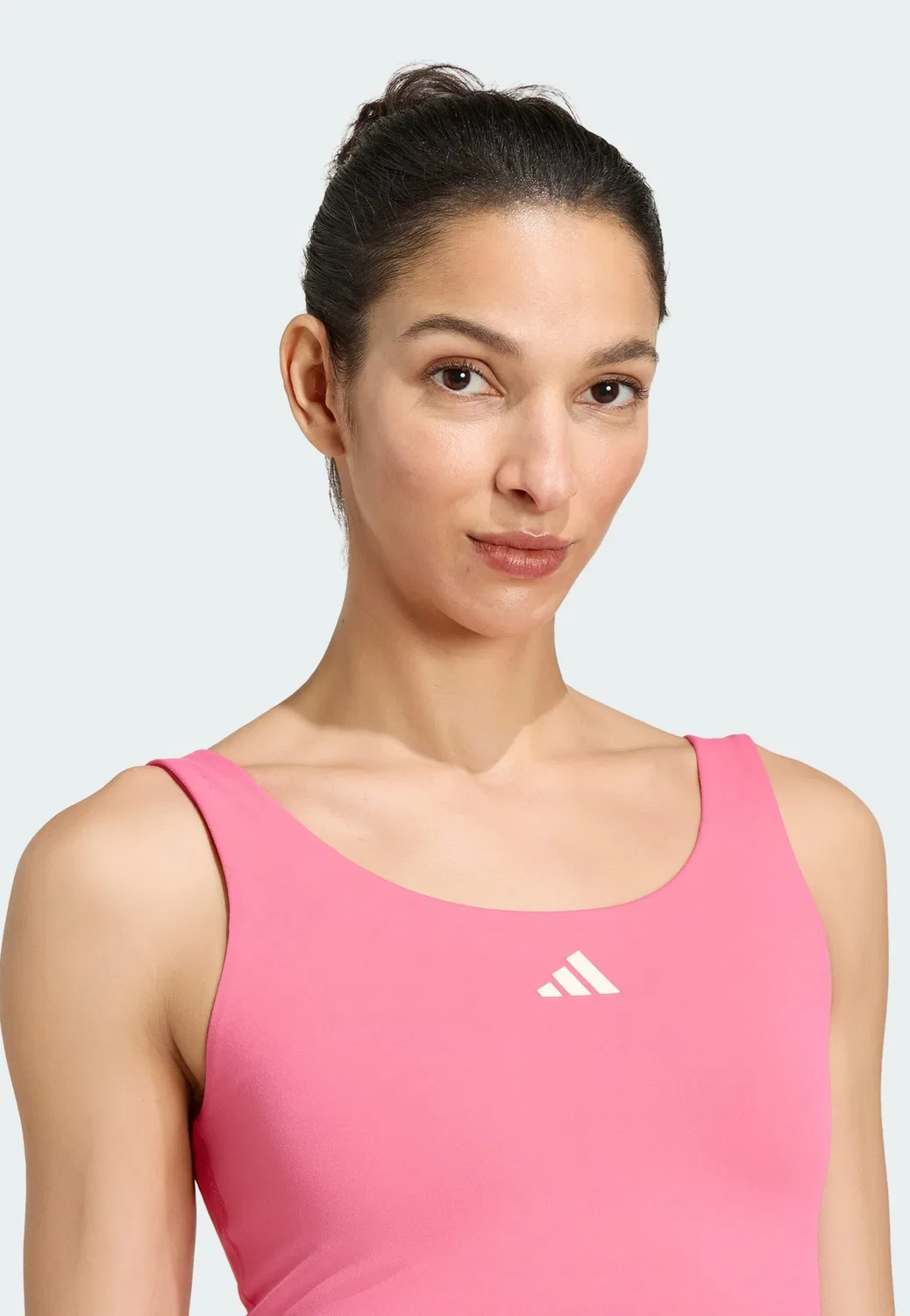 Спортивный топ Adidas Performance Bralette Studio All Me в цвете Pitaya — фото 4
