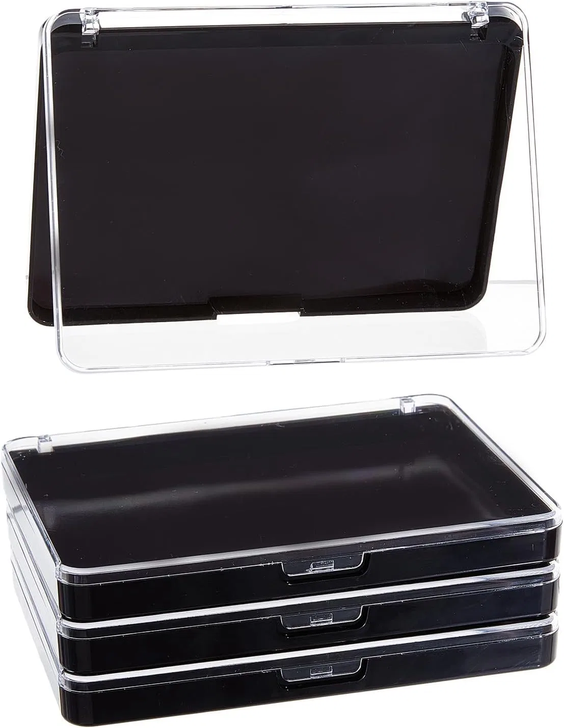 Пустая палетка для макияжа магнитная, 3 шт, NICENEEDED, 14x10x1.5 см, Schwarz