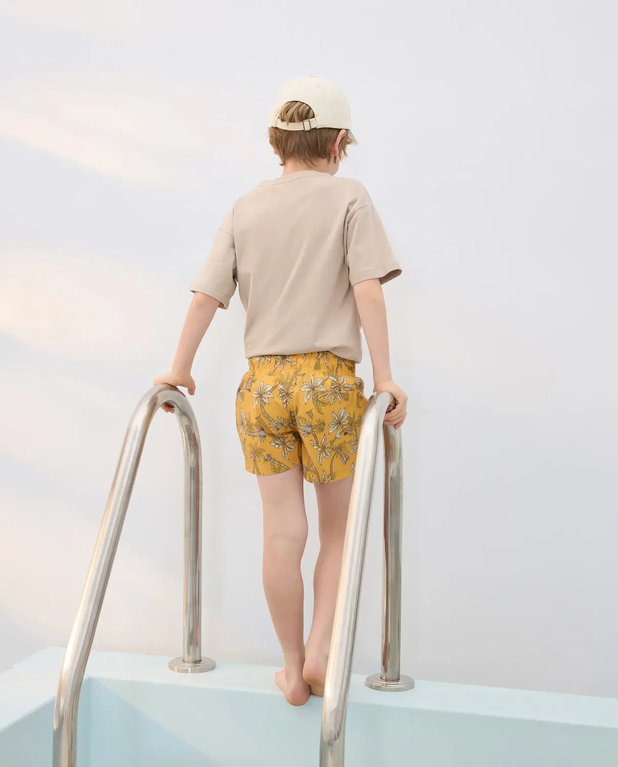 Детские шорты для мальчиков с принтом Bermuda Joy Palmeras Tofee Kids El Corte Inglés, Amarillo — фото 3