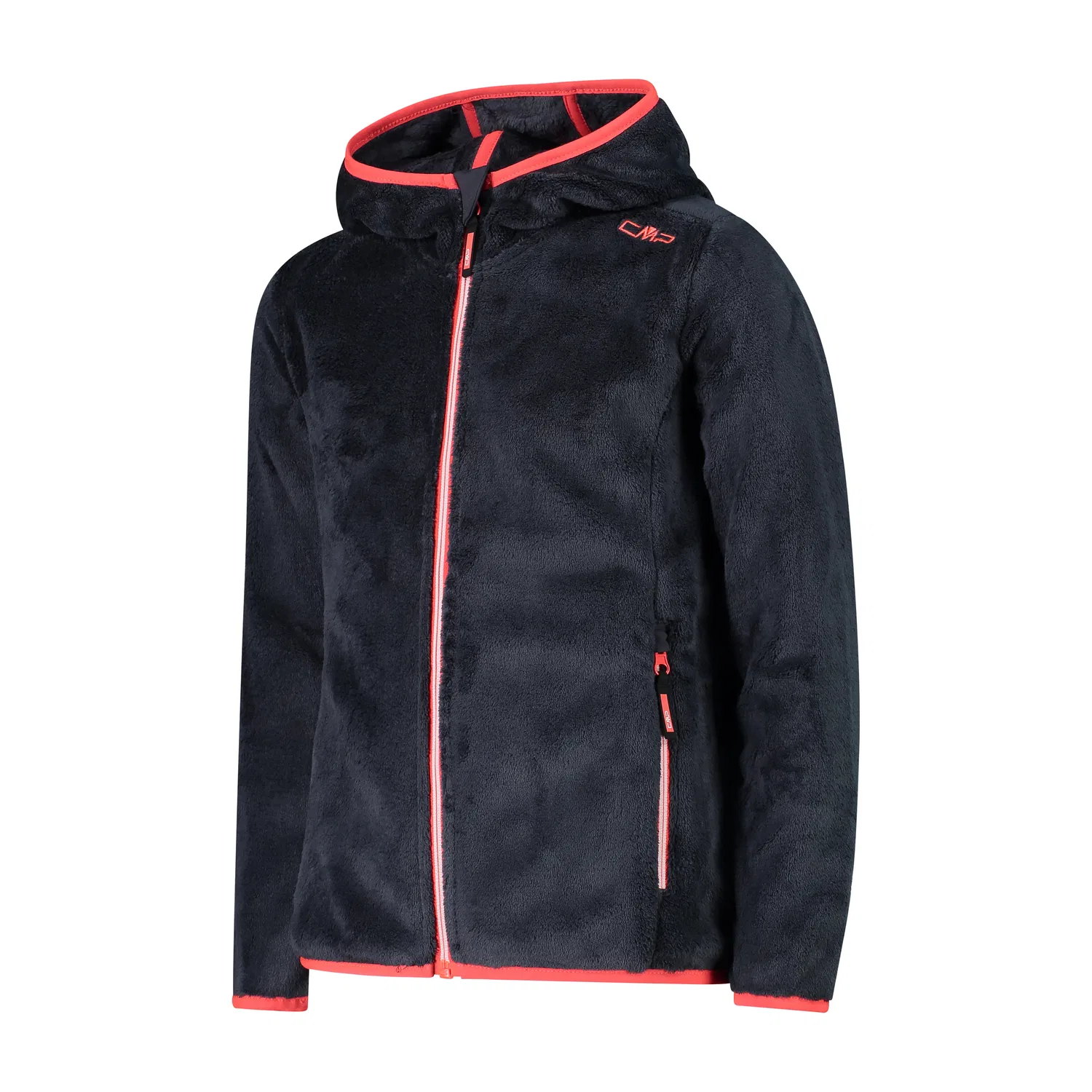 Детская флисовая куртка для девочек Girl Jacket Fix Hood Cmp, Schwarz — фото 2