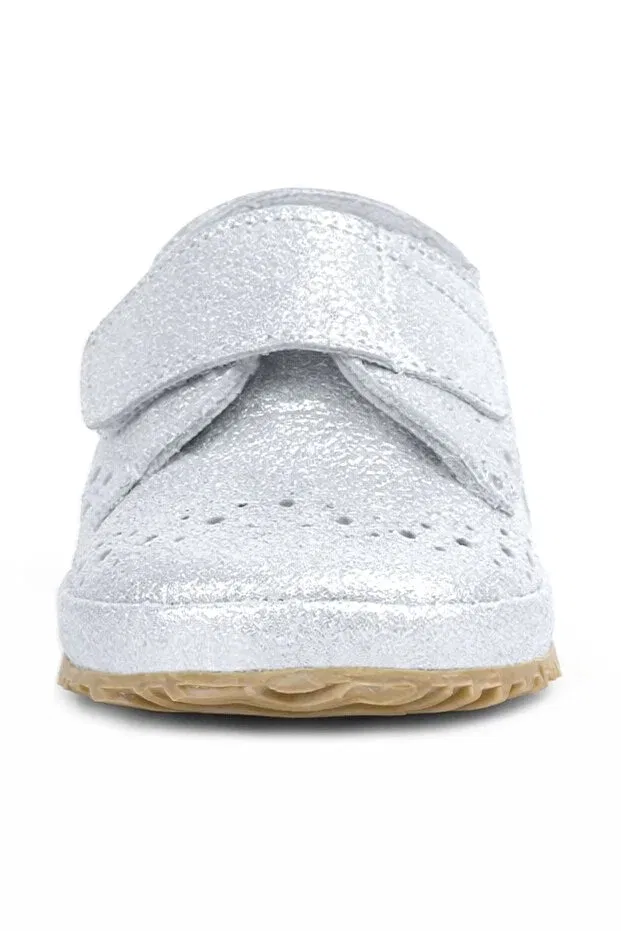 Детские пинетки для мальчиков из натуральной кожи Hapshoe, Silver — фото 4