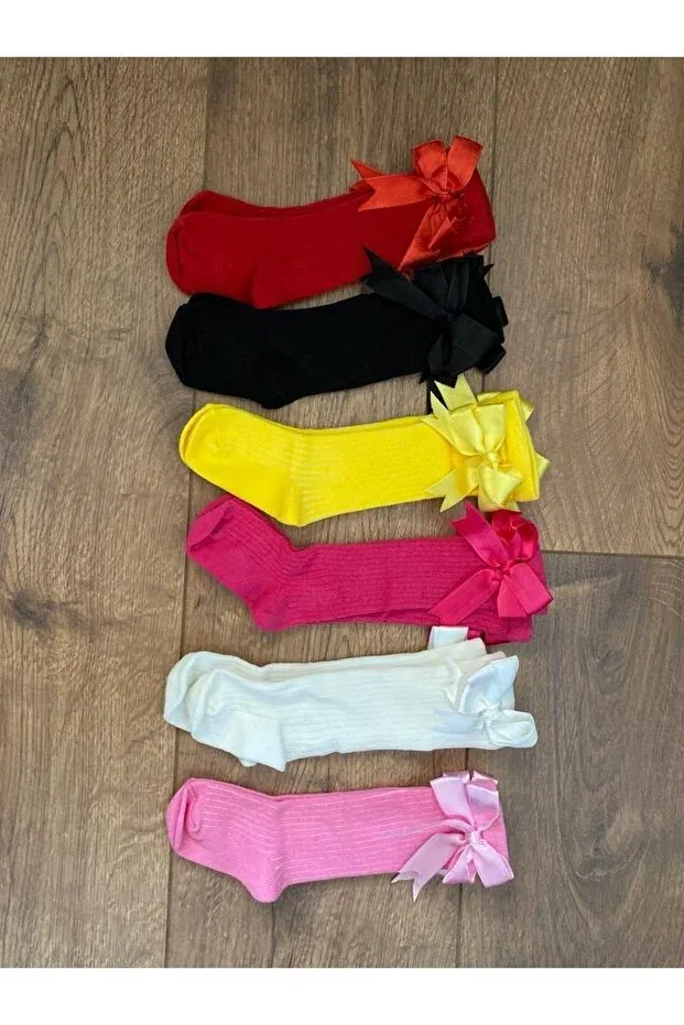 Детские носки для девочек с бантом Cherub, Mixed — фото 3