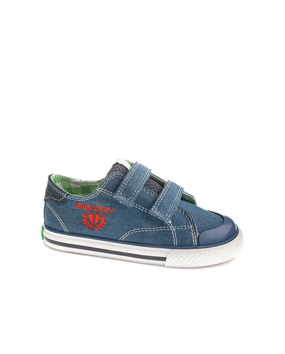 Детские кроссовки для мальчиков barefoot с липучкой Pablosky, Azul