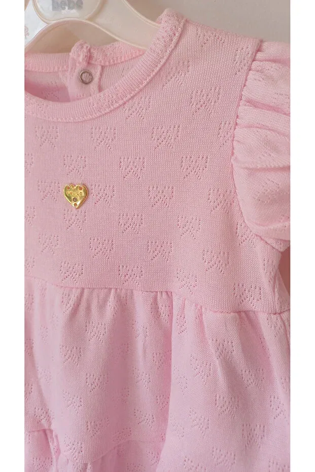 Детское хлопковое платье без рукавов для девочек Kidsmom Store, Pink — фото 4