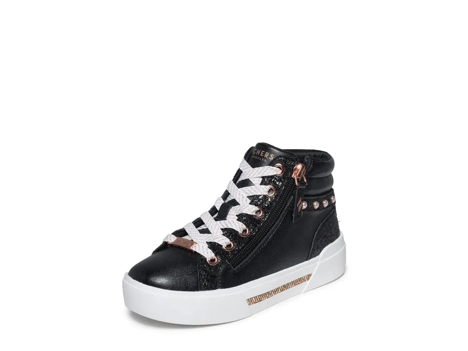 Кроссовки высокие Aura LX, детские, Skechers, черный — фото 2
