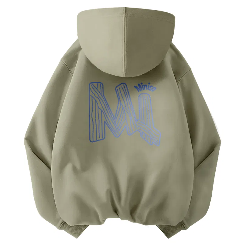 Детское худи с капюшоном MINISO, Palm Green (Blue Line Letter)