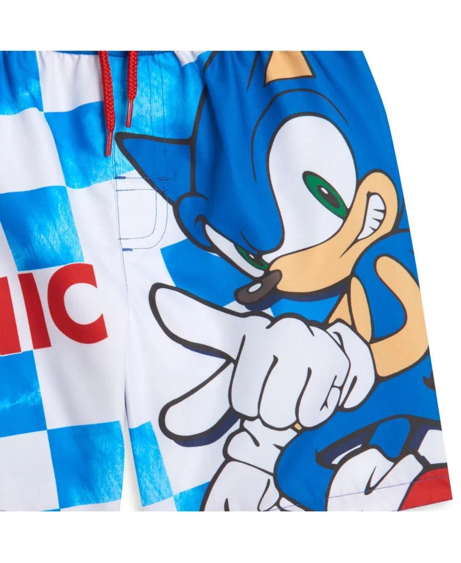 Плавки с принтом Sonic the Hedgehog, Sonic Checker Blue — фото 2