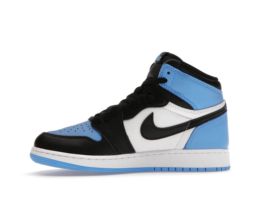 Детские кроссовки с перфорированным носком Jordan 1 Retro High OG Jordan, University Blue/Black/White — фото 3