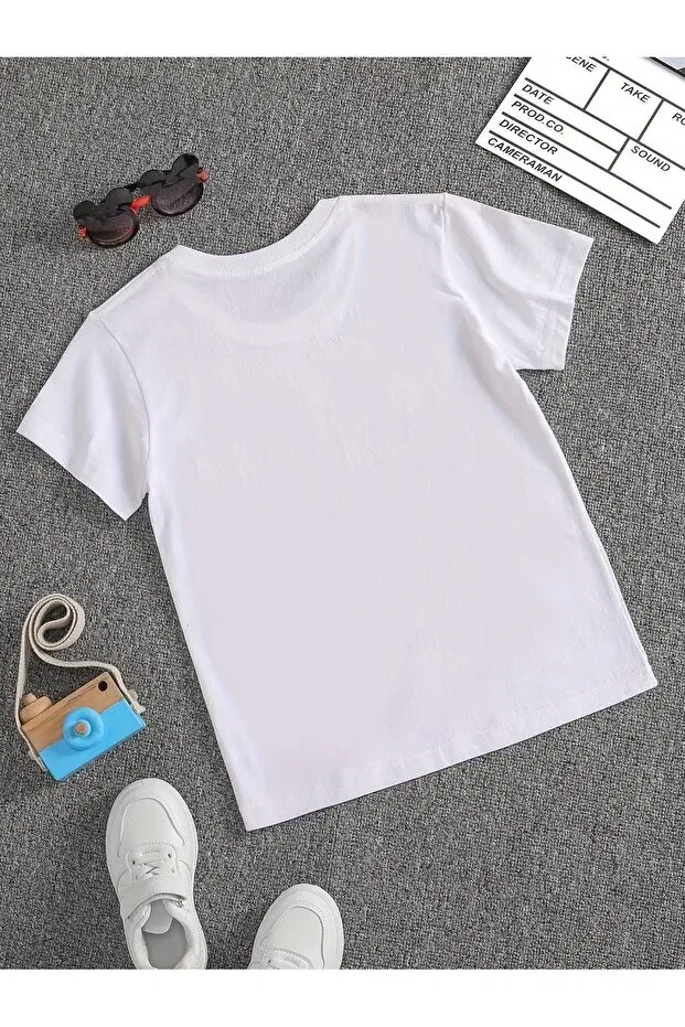 Детская футболка для мальчиков с принтом Space Printed Let'S Wear, White — фото 2