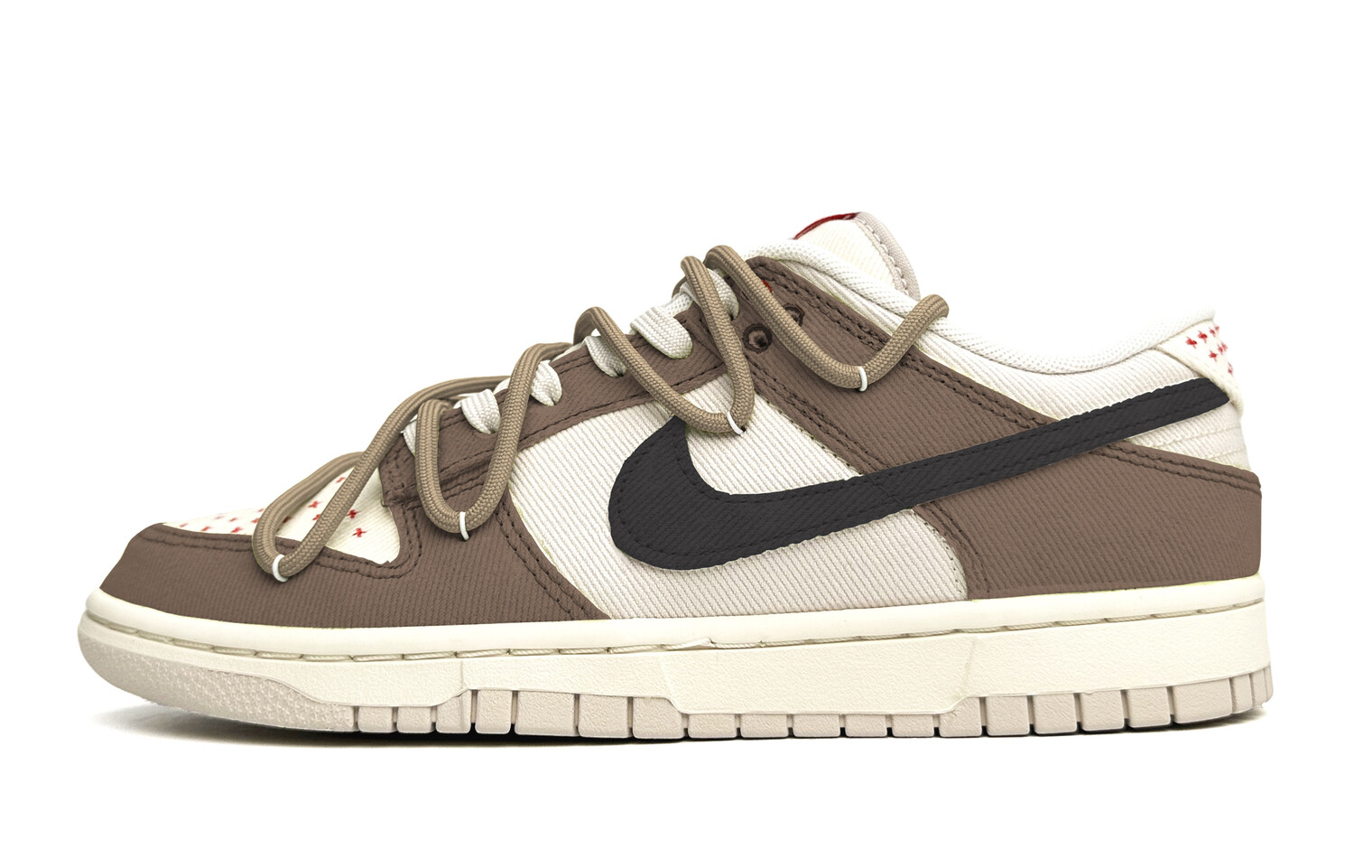 

Кроссовки Nike Dunk Skateboard Shoes Men Low-Top White/Coffee