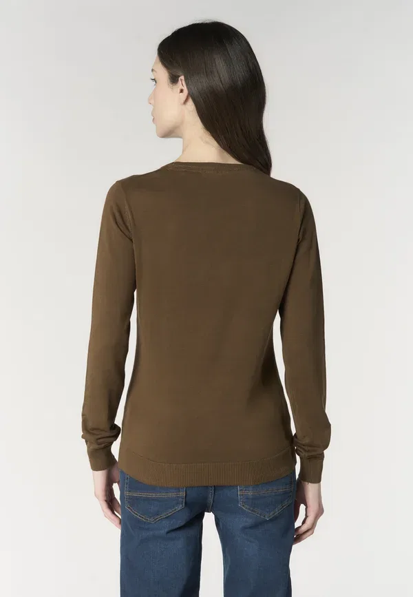 Джемпер из хлопка Jumper U.S. Polo Assn., Marrone, коричневый — фото 3
