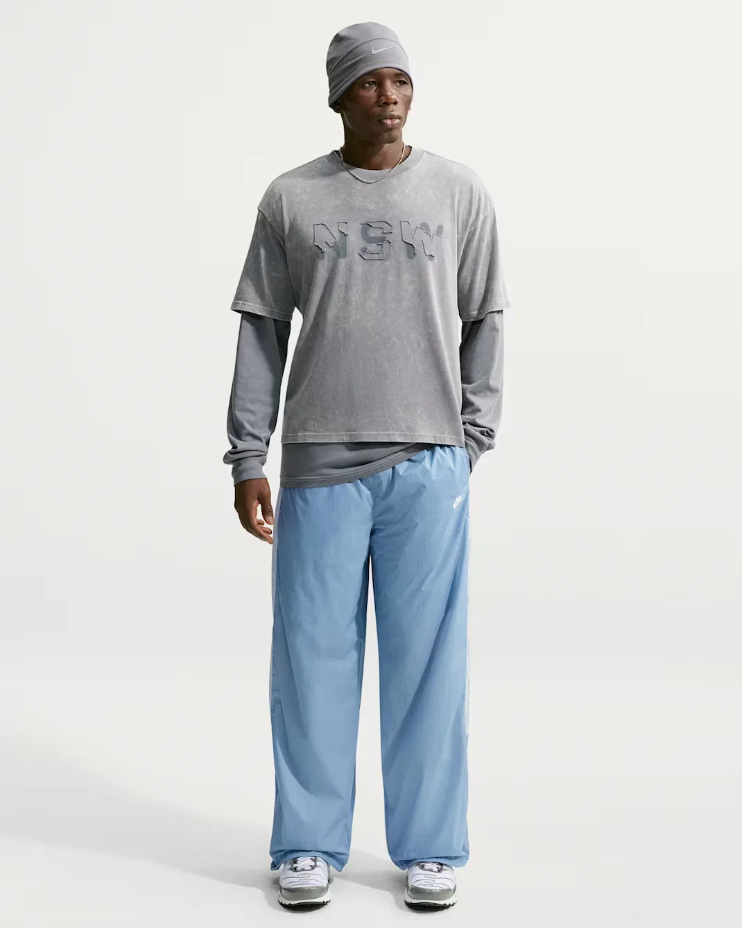 Мужские легкие брюки с защитой от УФ-излучения Nike Windrunner, Work Blue/Hydrogen Blue/White
