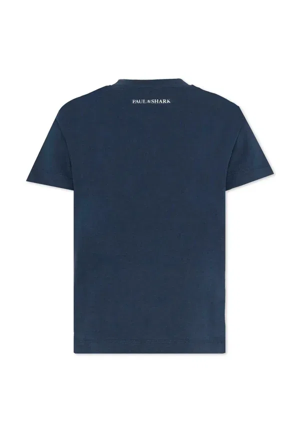Футболка из хлопка Basic T-shirt Paul & Shark, синий — фото 2