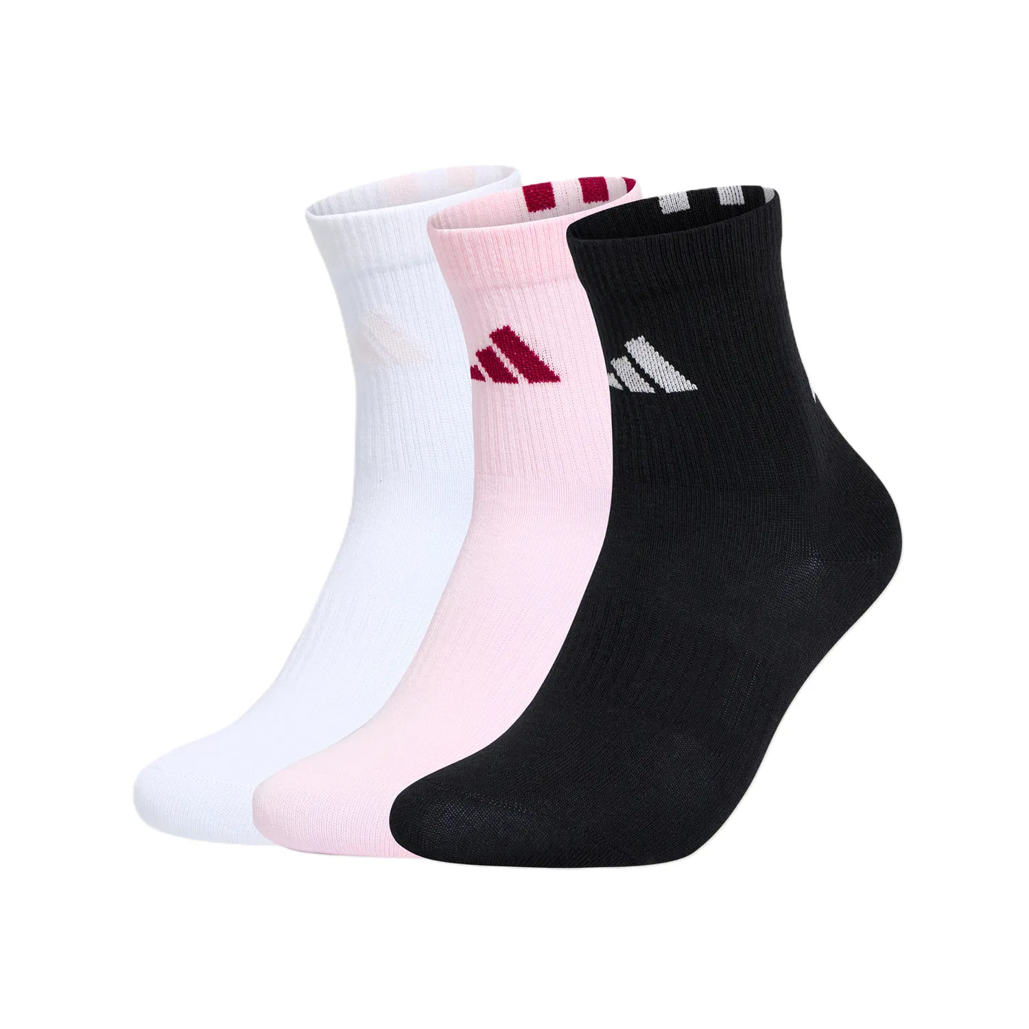 Детские носки 3 пары Adidas, White/Pink/Black