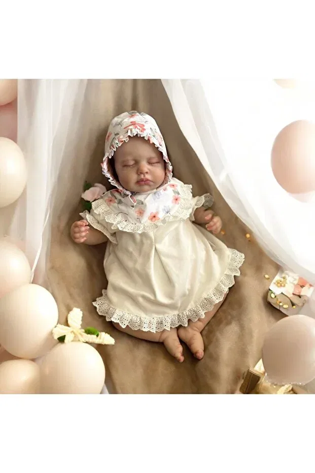 Детское платье для девочек с принтом Special edition - floral combed dress and scallop detailed hat Mama Miel Baby, Colored