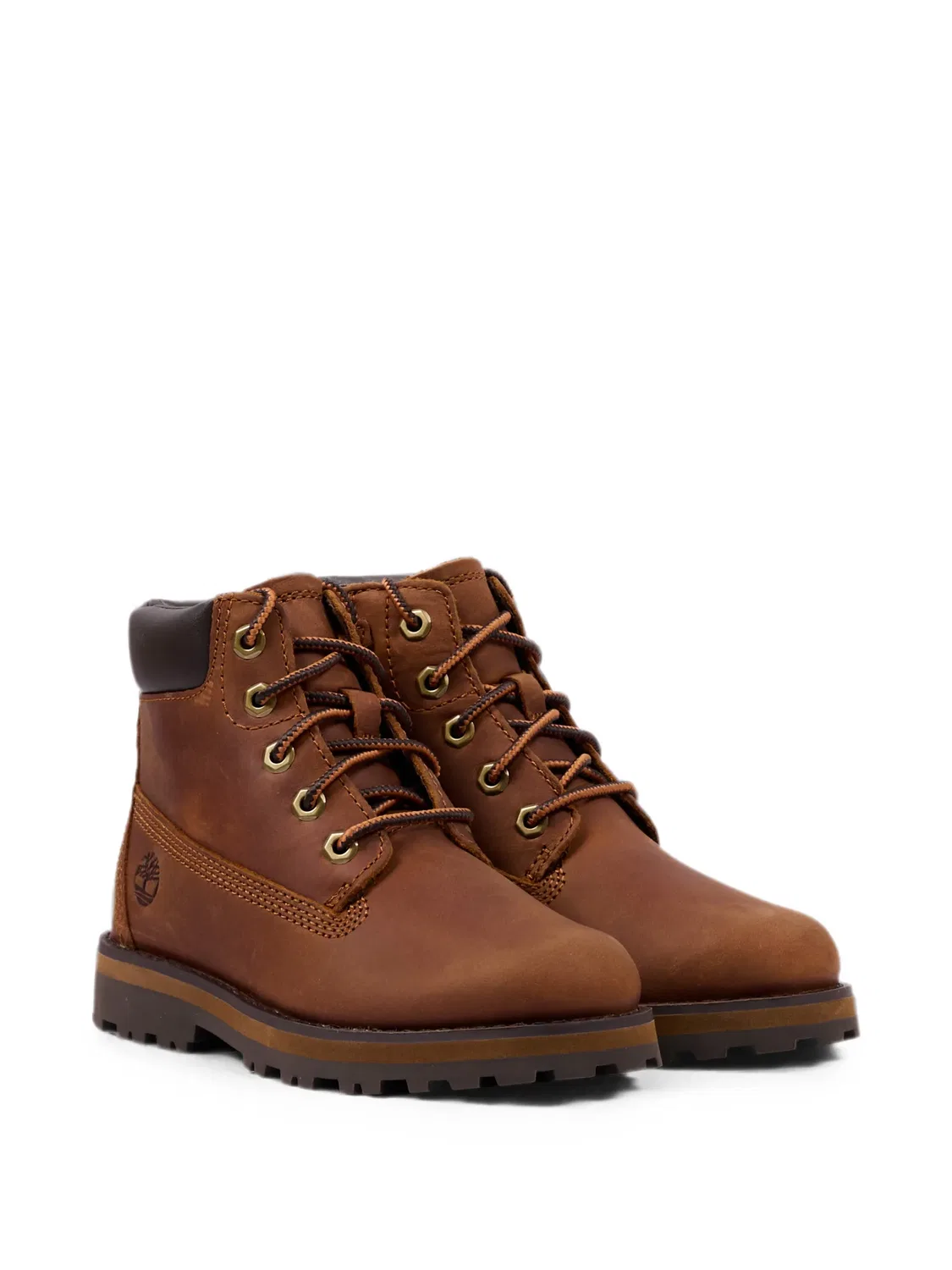 Ботинки с тисненым логотипом Timberland Kids, коричневый — фото 2