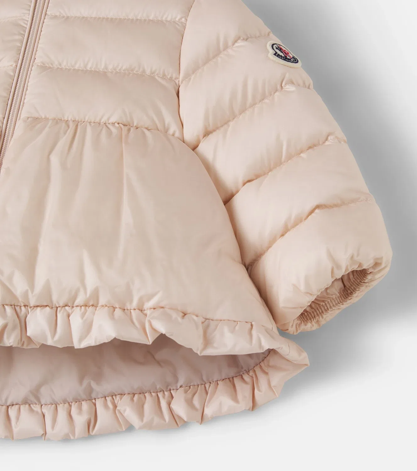 Детская пуховая куртка с наполнителем из пуха Odile Moncler Enfant, розовый — фото 4