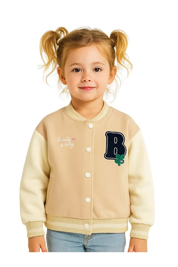 Детское пальто для девочек хлопковое B-Fun Midu & Fun, Beige