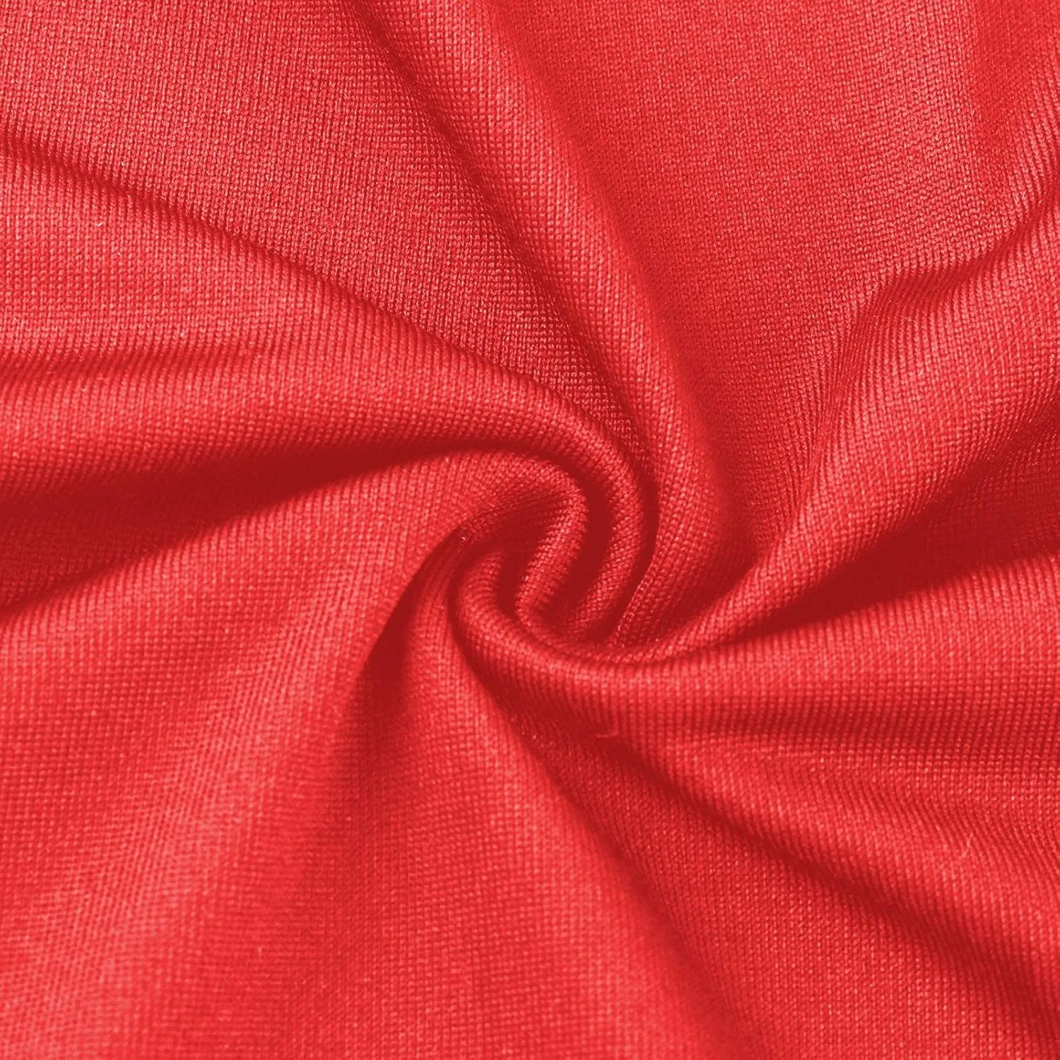 Женское платье-футболка оверсайз с V-образным вырезом, Red — фото 2