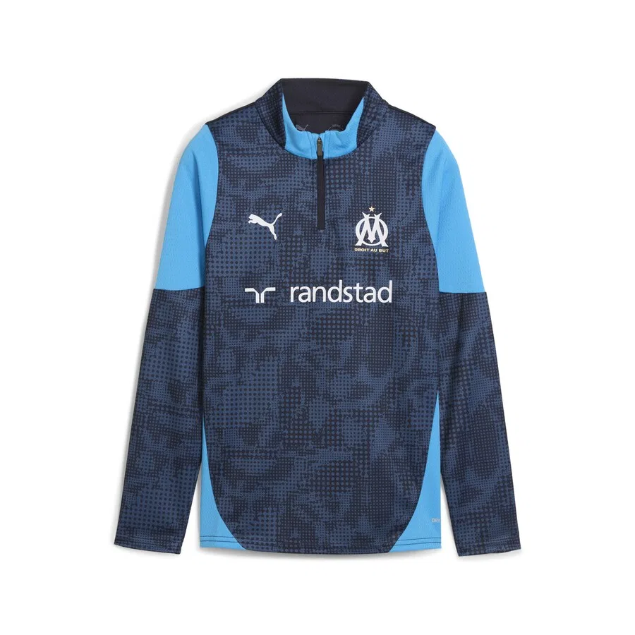 Спортивная толстовка PUMA 'Olympique De Marseille' в темно-синем, лазурном и опаловом цветах