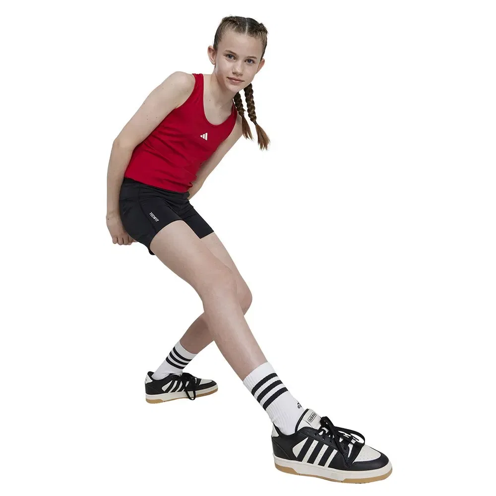 Леггинсы короткие Techfit Adidas, черный — фото 4