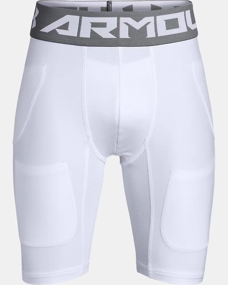 Защитные компрессионные шорты с 6 карманами под защиту UA 6-Pocket UnderArmour, White/Graphite