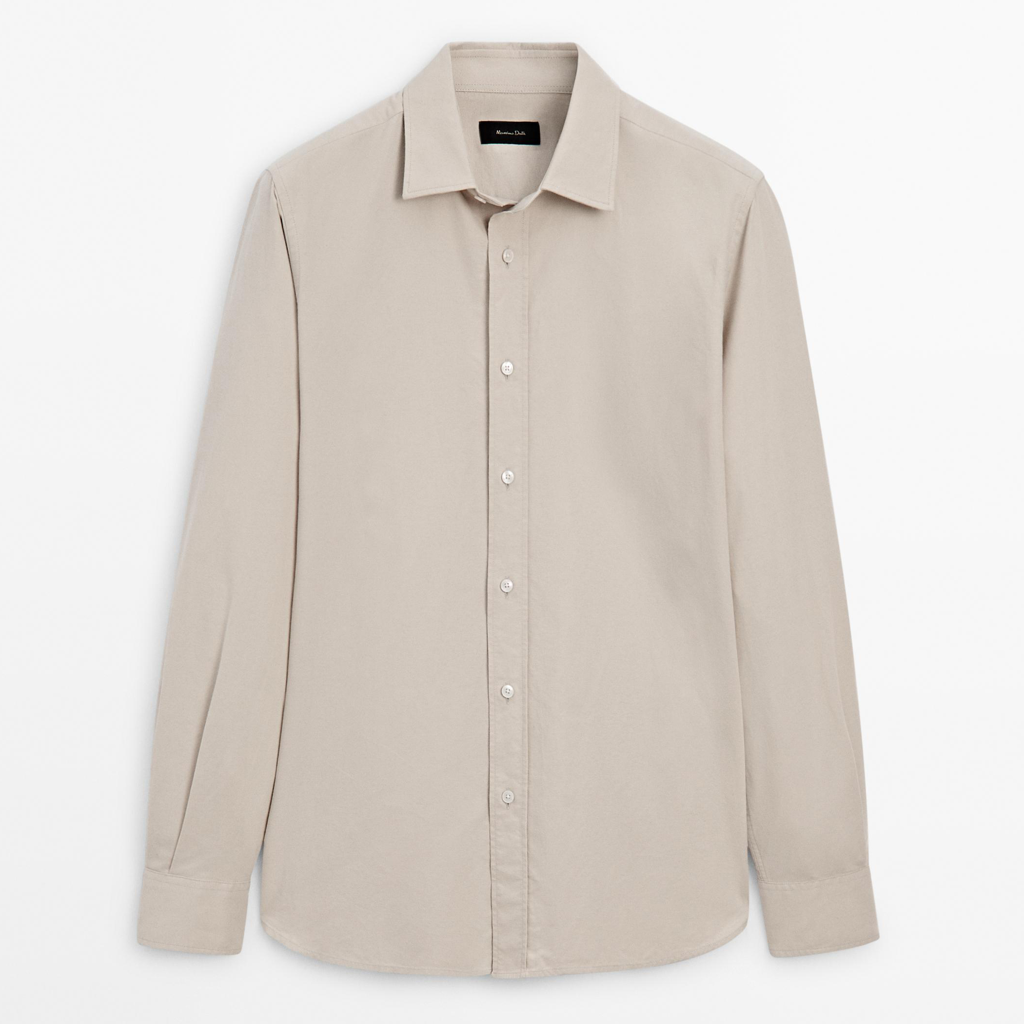 

Рубашка из 100% хлопка Massimo Dutti, бежевый