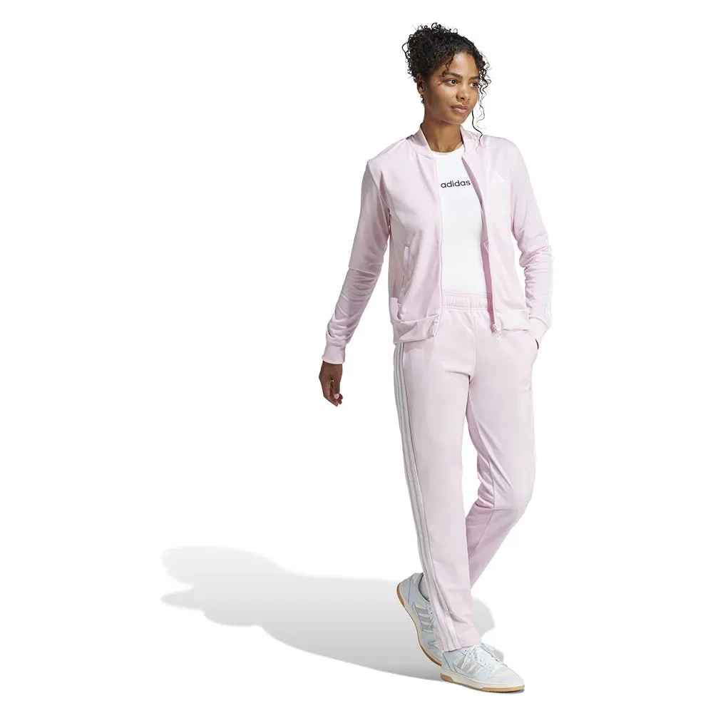 Женский спортивный костюм с лампасами Adidas Essentials 3 Stripes, Pink