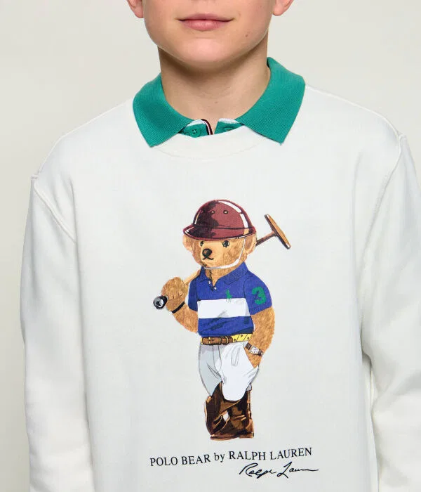 Детская толстовка с длинным рукавом Polo Ralph Lauren, белый — фото 4