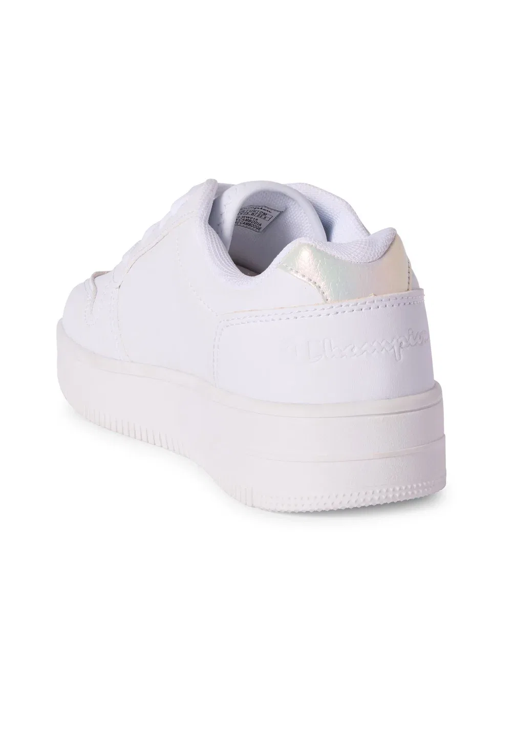 Rd18 платформа блестящие g gs низкие баскетбольные кроссовки Champion, White And Light Grey — фото 4