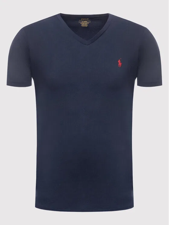 Футболка custom slim fit Polo Ralph Lauren, темно-синий — фото 4