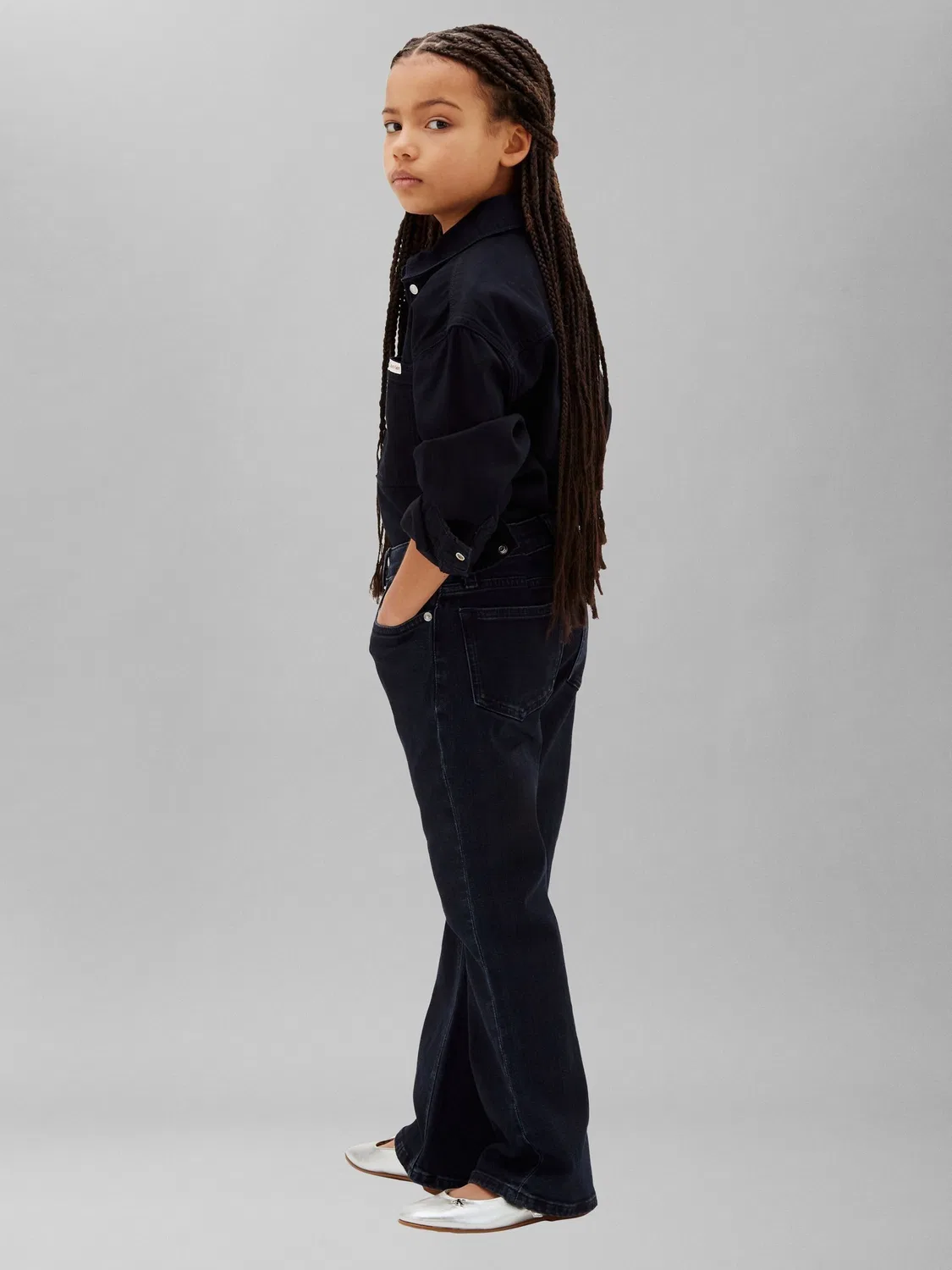 Джинсы клеш Calvin Klein Jeans, черные — фото 3