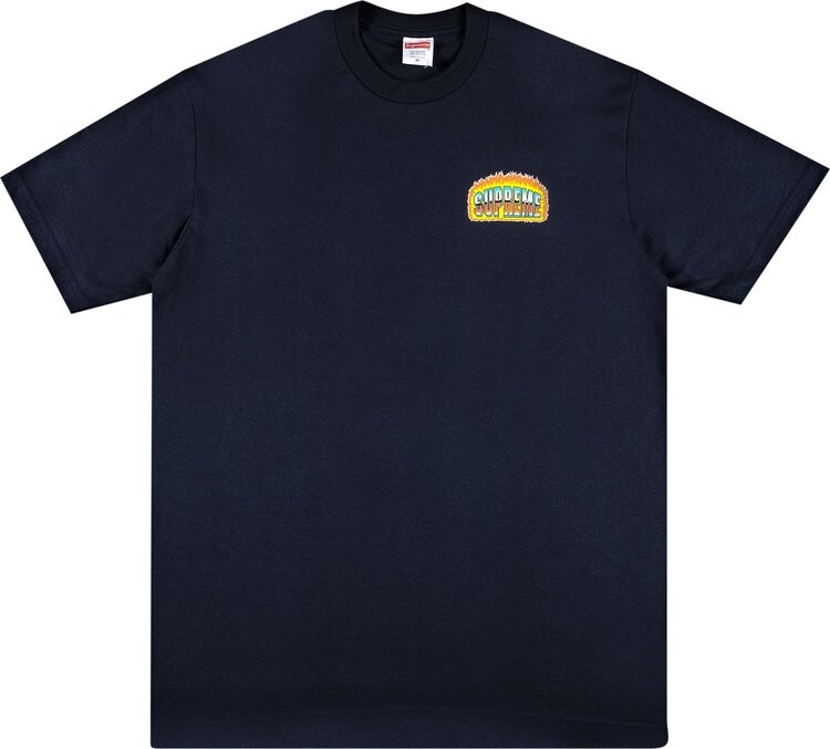 

Футболка Supreme Chrome Tee 'Navy', синий
