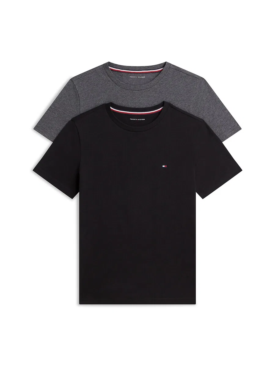 Футболка Tommy Hilfiger Underwear Regular Shirt в серо-черном цвете с пятнистым рисунком