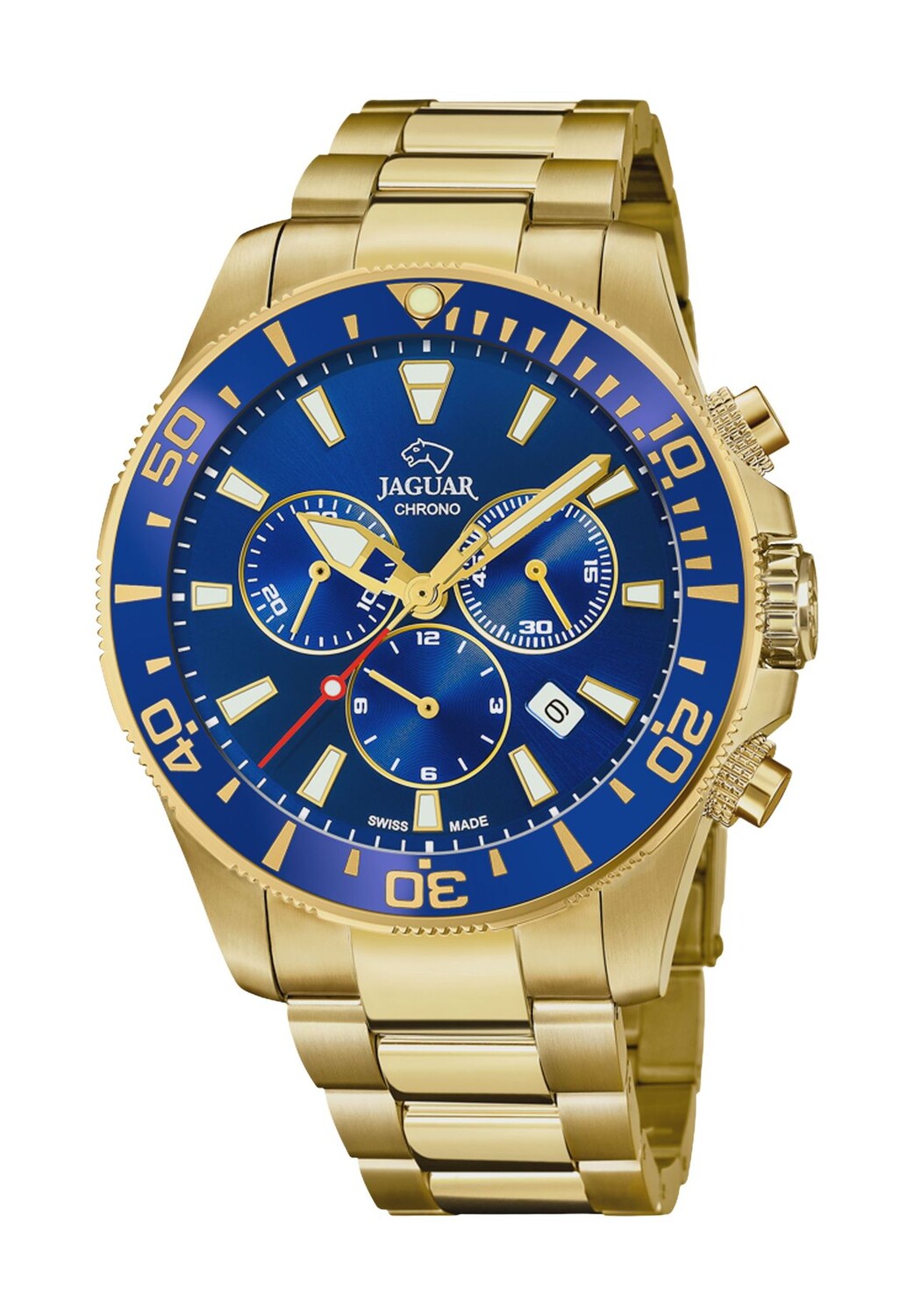 

Мужской хронограф J864 JAGUAR, цвет Gold Blau