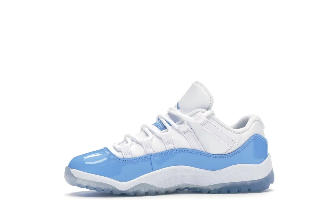 Детские кроссовки с низким верхом Jordan 11 Retro Low Jordan, White/University Blue-Black — фото 3