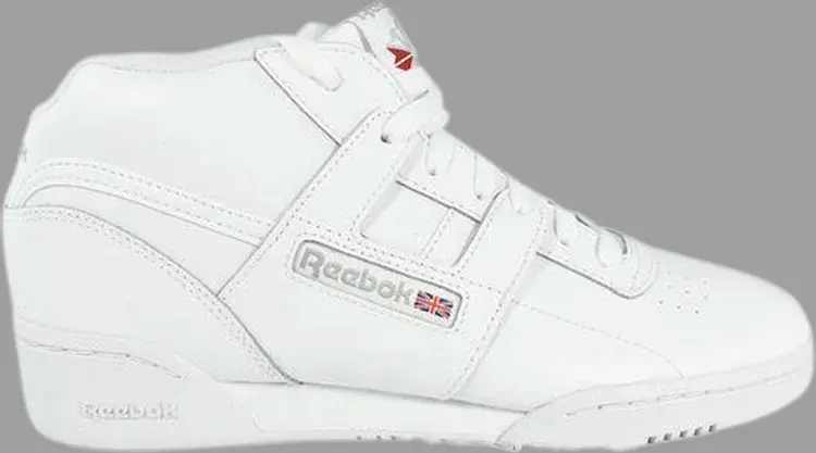 

Кроссовки workout mid j 'white sheer grey' Reebok, белый