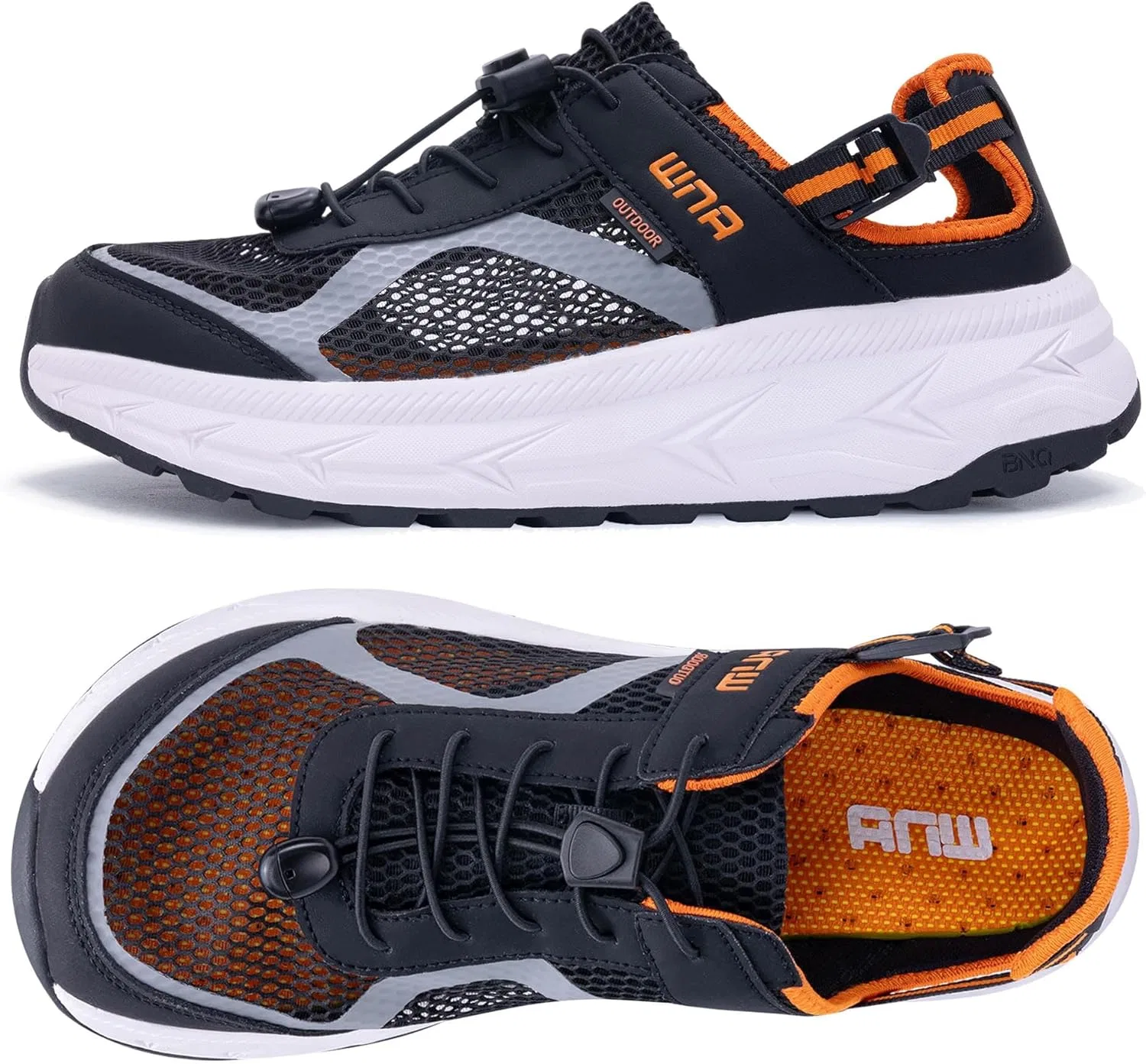 Спортивные сандалии Mens Closed Toe Blackorange AHUSIR