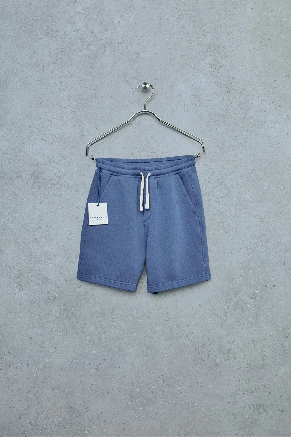 STORIESZ - ПЛЮШЕВЫЕ БЕРМУДСКИЕ ШОРТЫ ZARA, Blue/Steel