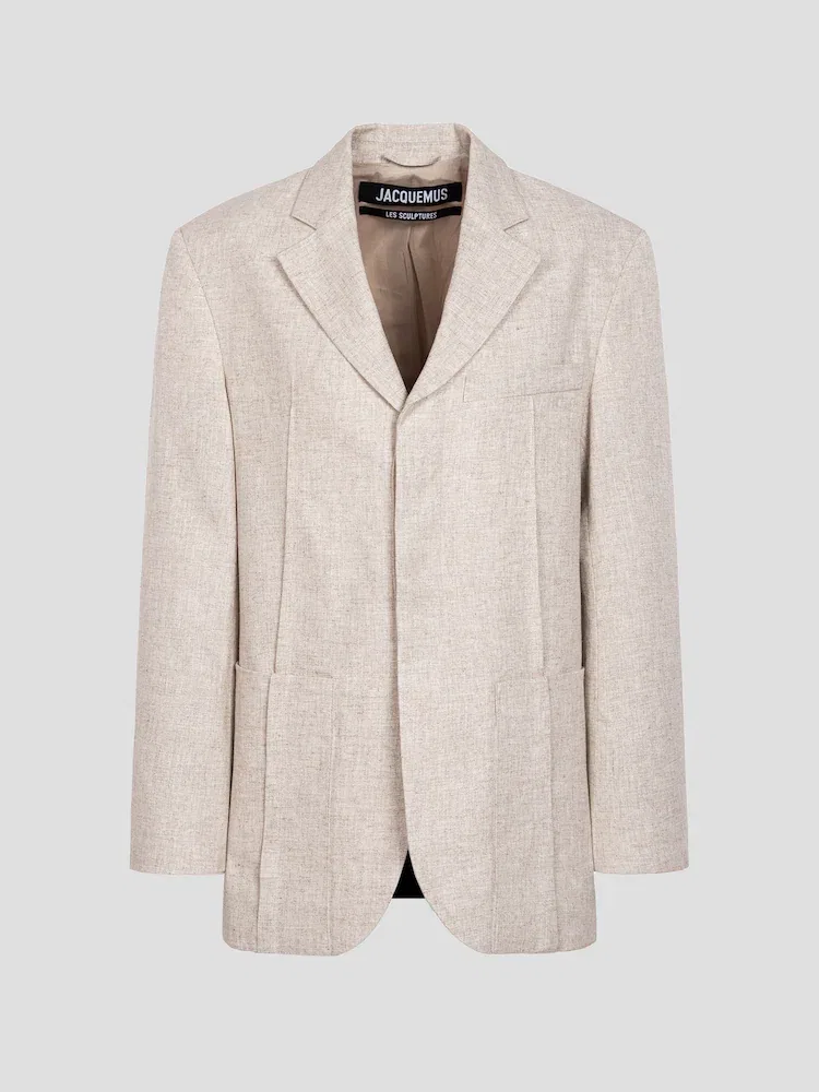 Жакет, свободный крой, La Veste D Homme JACQUEMUS, Ivory