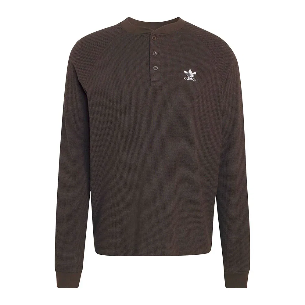 Футболка с длинным рукавом Trefoil Essentials Adidas Originals, коричневый — фото 3
