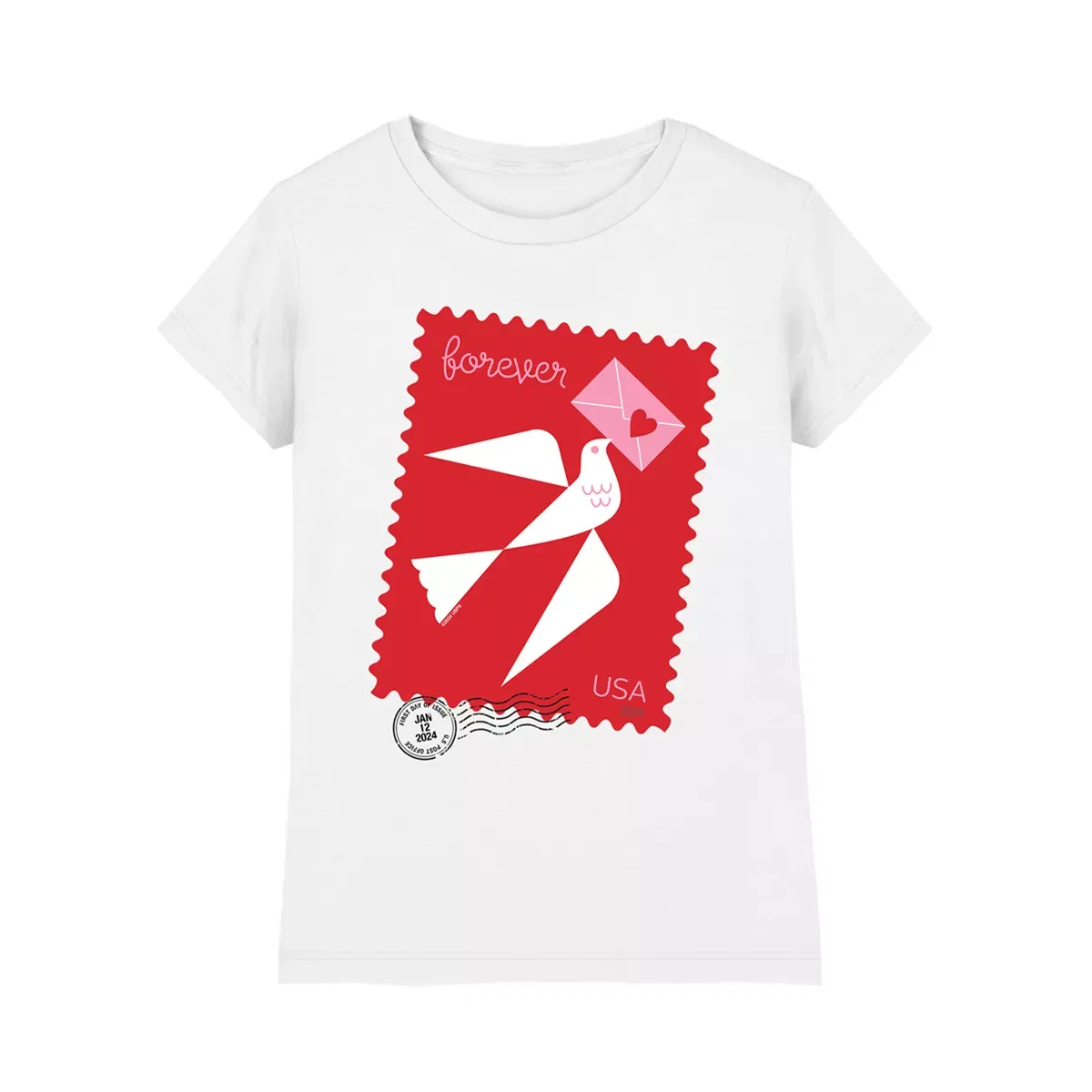 Детская футболка для девочек хлопковая Love Stamp LOGOVISION, White