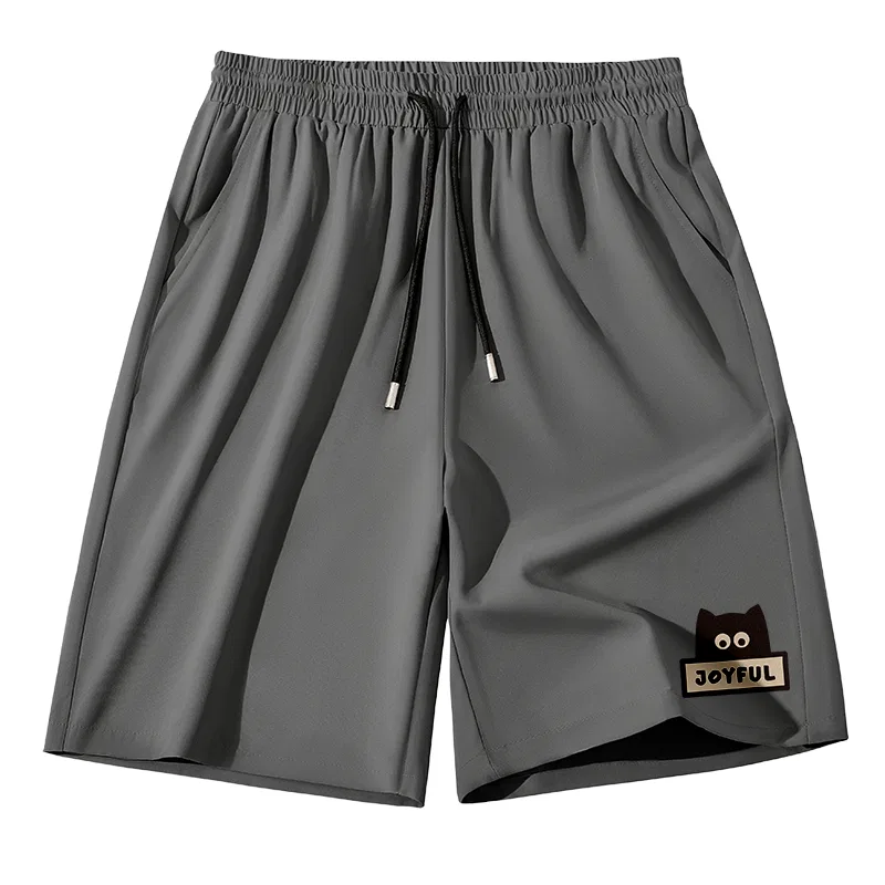 Детские шорты с быстросохнущей тканью MINISO, Sports Quick-Dry Gray (Ma Daydreaming Cat Pants Front Lower Label)